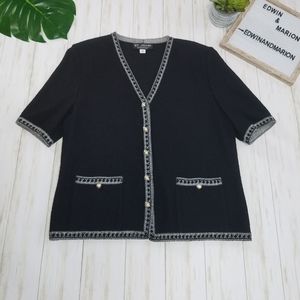 St. John Collection by Marie Gray Black Cardigan